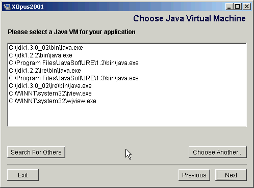 [InstallAnywhere Java selection]