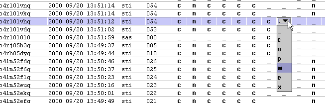 Modify a status value