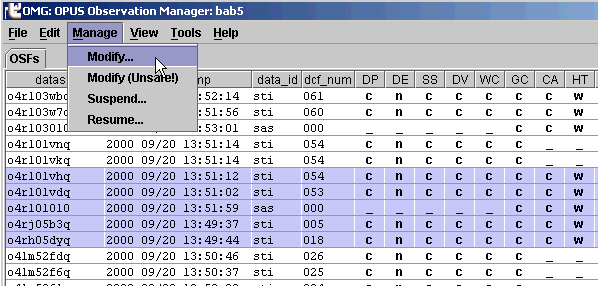 Manage/Modify