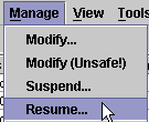OMG Manage Menu: Resume